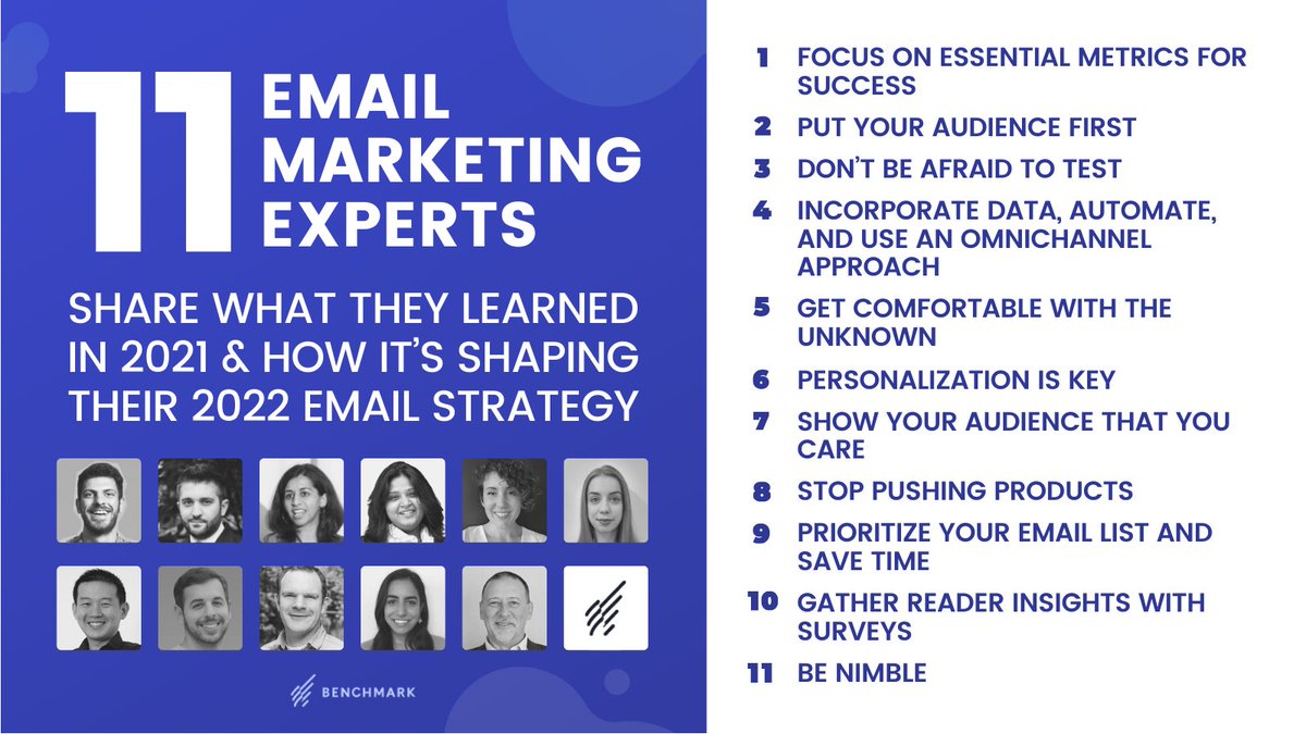 DigitalOlympus's tweet photo. Lessons From 11 Email Marketing Experts 🤩

@BenchmarkEmail interviewed 11 email marketing experts who will provide you with their biggest 2021 lessons that they’ll be using to inform their #EmailMarketing strategies this year.

Check it out:
🔗https://t.co/iLf6jw3JbR

#marketing https://t.co/men23ng6QH