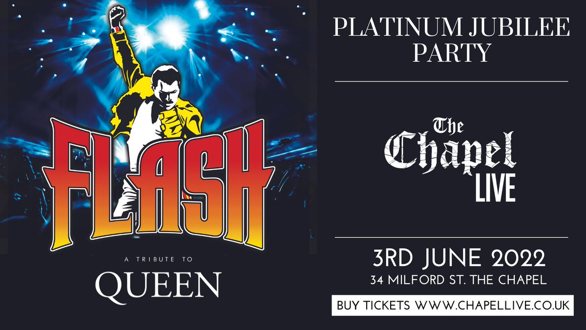 ⚡️We've been Under Pressure to announce who will be headlining our Platinum Jubilee Party, but The Show Must Go On⚡️

Anyway, Don’t Stop Me Now, as it’s time to announce that we have premier Queen tribute, <a href="/Flashtribute/">Flash Tribute</a> 

🎟️ tinyurl.com/2s3t5ua9