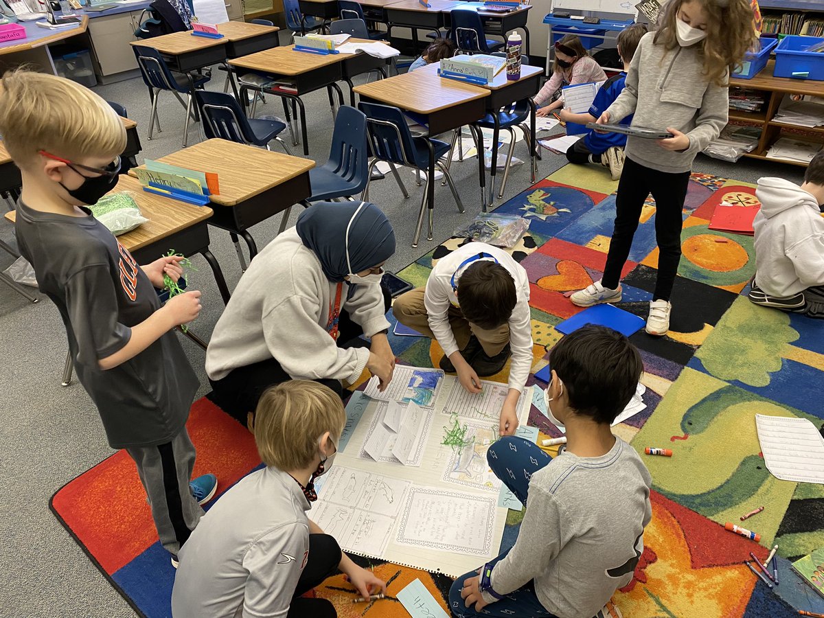 sbteach15's tweet photo. 2nd graders preparing their posters for their Museum Walk. On Friday, students will be presenting their ocean animal books &amp; projects to each other. @GlebeAPS #2ndgradeisfun https://t.co/5zZxyraxGh