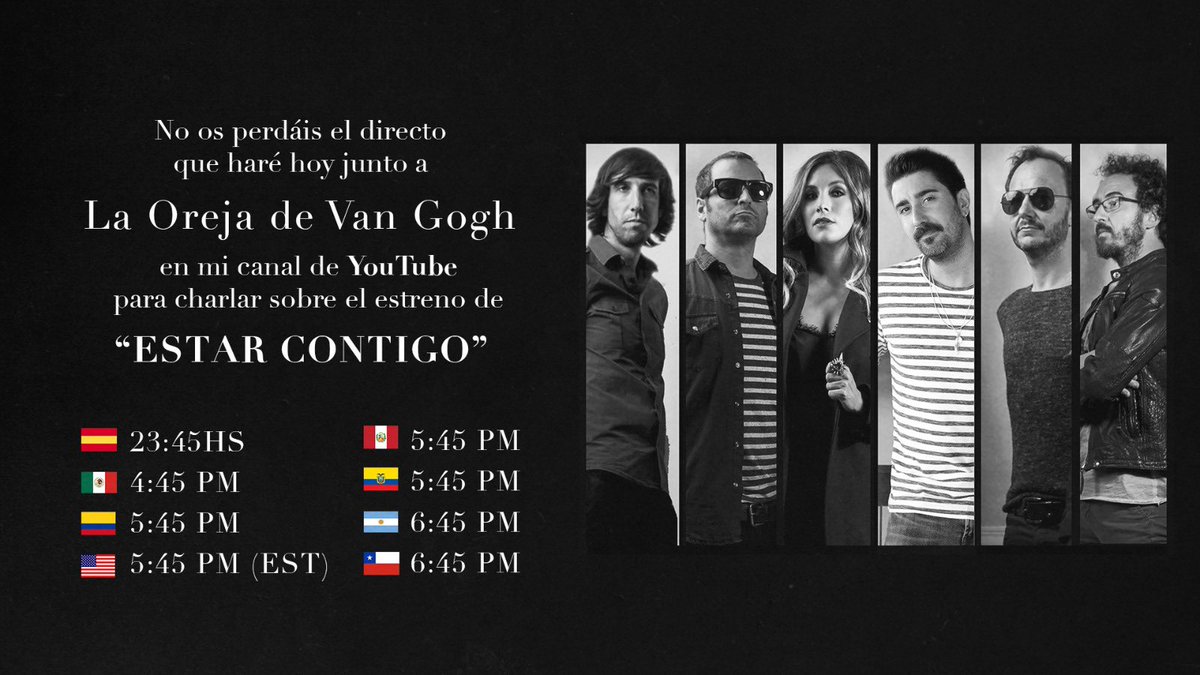 AlexUbagoficial's tweet photo. Esta noche os espero en mi canal de YouTube a las 23:45h (hora española) para charlar con mis compañeros @laorejadevgogh sobre el estreno de "Estar contigo". ¿Nos acompañas?

👉🏼 https://t.co/HiGZS2wLXk https://t.co/Nd5BTivIRR