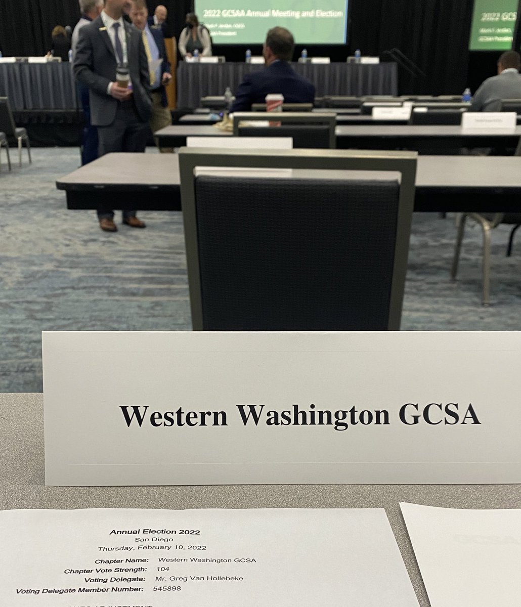 GregVHTurf's tweet photo. It’s been a great week at #GCSAAConference. Going to finish it off with the Annual Meeting and the trade show floor later today. Thank you @GCSAA! @WWGCSA https://t.co/gu0rg2FfTS