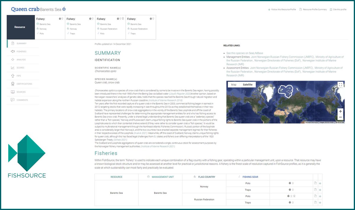 New analysis available for Queen Crab Barents Sea stock and corresponding fisheries available here: fishsource.org/stock_page/2253