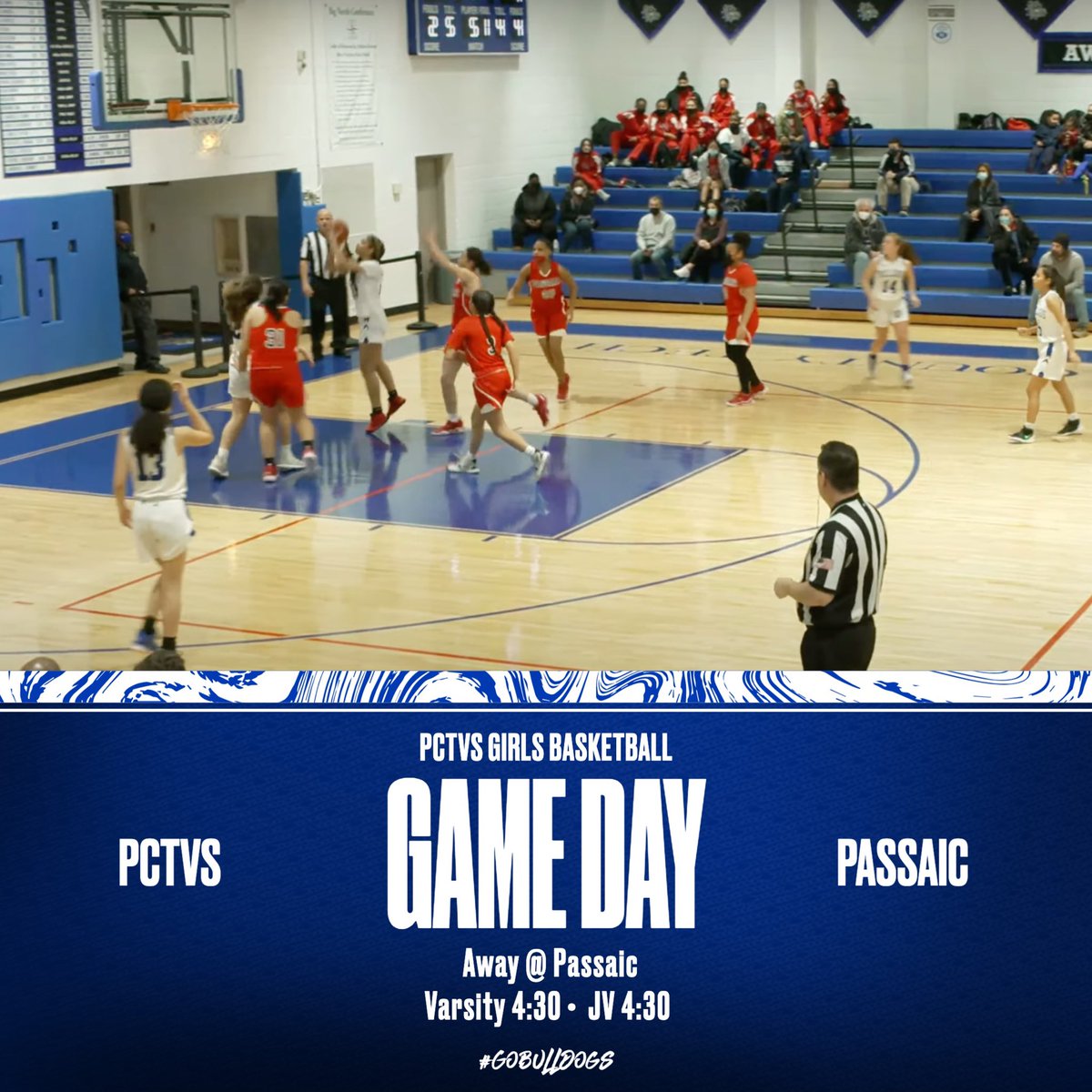 Come on out and support your Lady Bulldogs as they travel to Passaic today! #pctgbball #grinditout #bulldogs4life