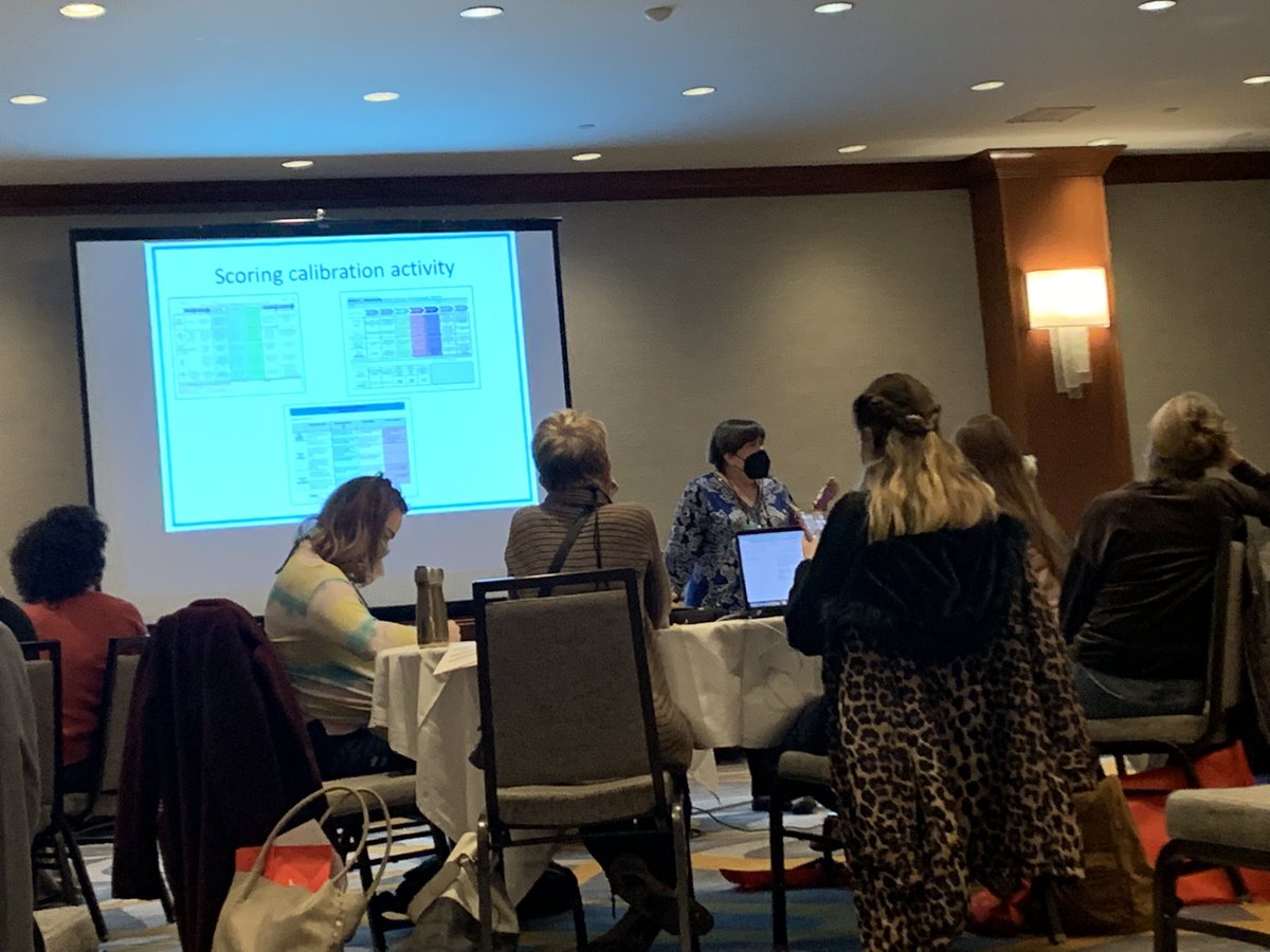 MmeThomasCHS's tweet photo. Score &amp; rubric calibration with other French teachers from all over the NE! 

Real talk: Is @grahnforlang ever NOT 🔥? How was that just 3 hours?? @NECTFL #nectfl22 https://t.co/ZGGxketR3Z