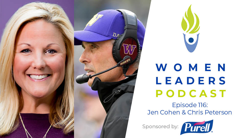 _WomenLeaders's tweet photo. "The paradox of leadership is that it's about others...and it's also only about you, being your best self." - @CoachPeteUW 

ICYMI: Check out episode 1️⃣1️⃣6️⃣ of the #WomenLeadersPodcast featuring @UWAthletics Jen Cohen &amp; Chris Petersen ! 💚💙 

🎧: https://t.co/hVV6186LFg https://t.co/sEKLGjYs2E