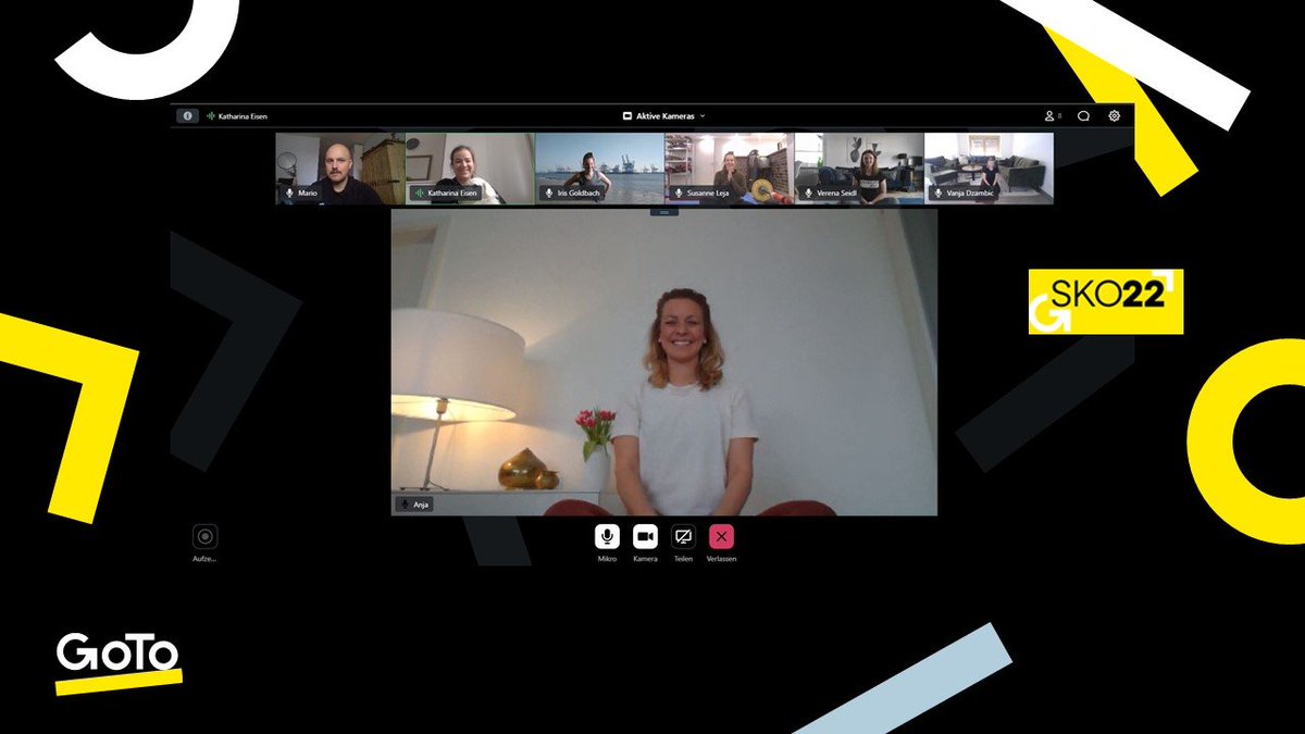 Sulejka's tweet photo. Our German Account Executive Team used their sales-kick-off lunch today to recharge their batteries with a Midday Yoga Reset Session by Anja Jetter from https://t.co/Yj6fptGUxy. #GoTo #saleskickoff #DiscoverGoTo https://t.co/I2fXRqJ0uS