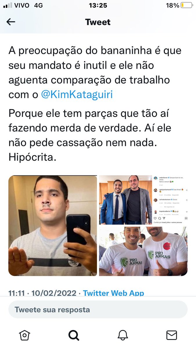 ClintonPontes's tweet photo. @BolsonaroSP E as merdas não param de aparecer né bananinha https://t.co/wk57jJza8y