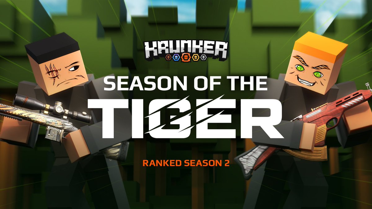Krunker Ranked Season 2 is now live!

⚔️ New Seasonal Reward 
🎁 Explore the first Ranked Battle Pass 
🐯 Win 5 matches, get the ‘’Tiger Clawed’’ face skin
💸 Double KR is back! Win up to 140 KR per match.
📕Changelog and development updates

Read more:
fce.gg/KrunkerS2