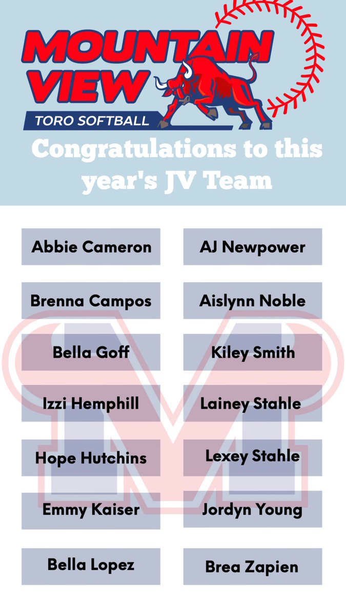 MVToro_Softball's tweet photo. Congratulations to the 2022 Toro Softball Team!  We’re so proud of you!  🥳🥳🥎 @MVTBoosters @MVTAthletics @MVTOROS_AD @olivermikeaz https://t.co/0INX7uCV3u