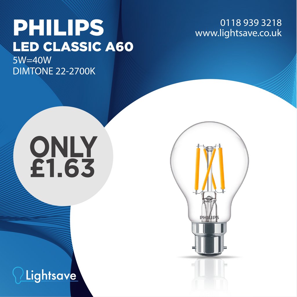 LightsaveLtd's tweet photo. Philips Classic series is highly reliable and affordable. With a similar look and feel as an old-fashioned incandescent light bulbs whilst using significantly less  energy!

#Lightsave #LED #filamentlights #lightingdesign #ledlighting #Philips #lightbulbs #lightingambience https://t.co/WmAVDtoKYM