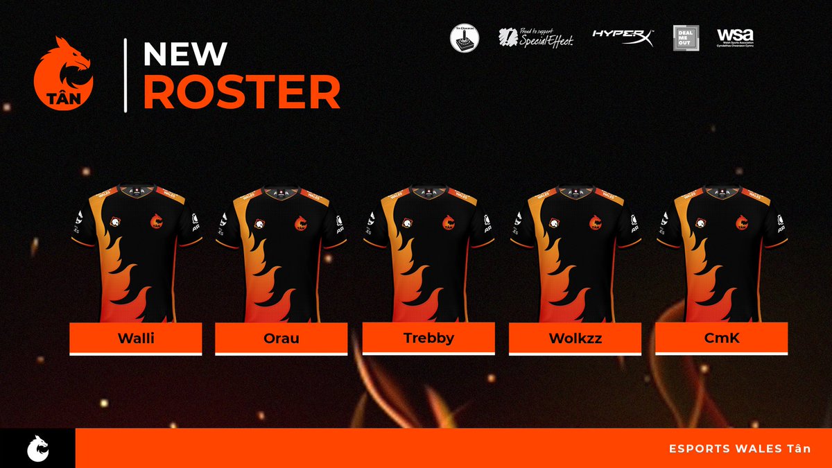 TeamTanEW's tweet photo. 🚨 ANNOUNCING 🚨

Our new Tân Roster for CSGO!

@RyanWalli  
@OrauAPW 
@TrebbyCS 
@WolkzzCS  
@FollowCmK 

Let's give them a big Tân welcome!

#RepTheDragon #NewRoster https://t.co/zmS37aaNvd