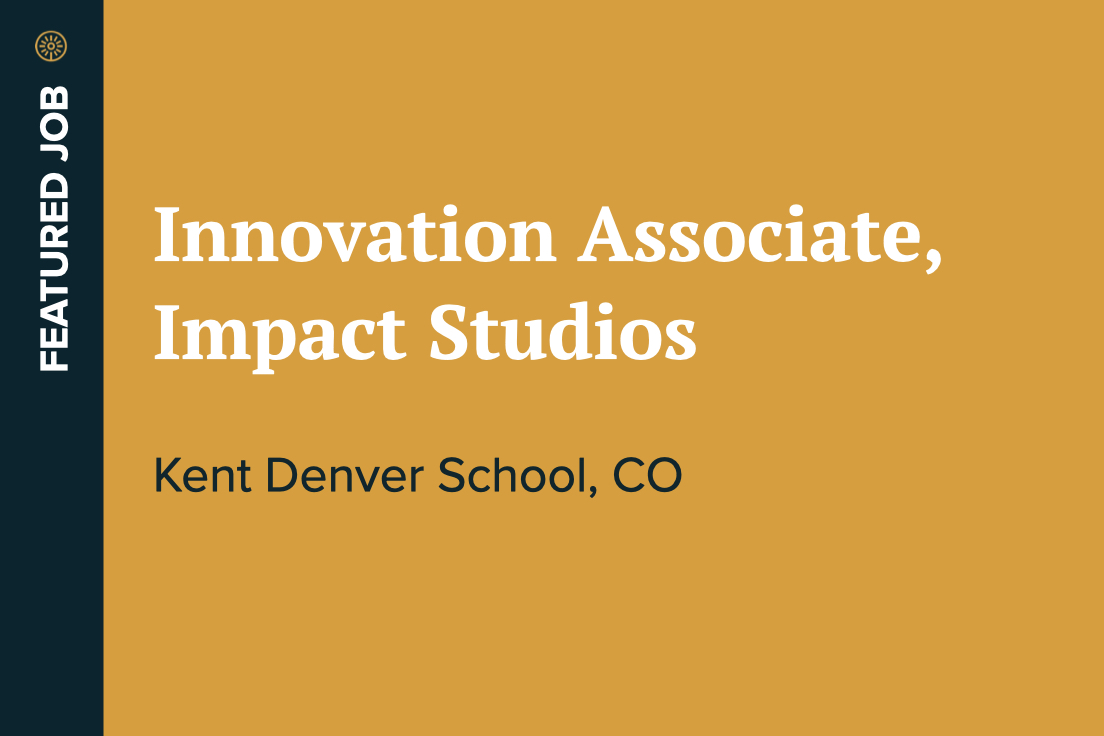Kent Denver school, a 6-12 grade private, co-educational high school in Cherry Hills Village, CO, seeks innovation associate, impact studios. This position will specialize in rapid prototyping equipment, fabrication, and maker-space management.

edtechrecruiting.com/jobs/innovatio…