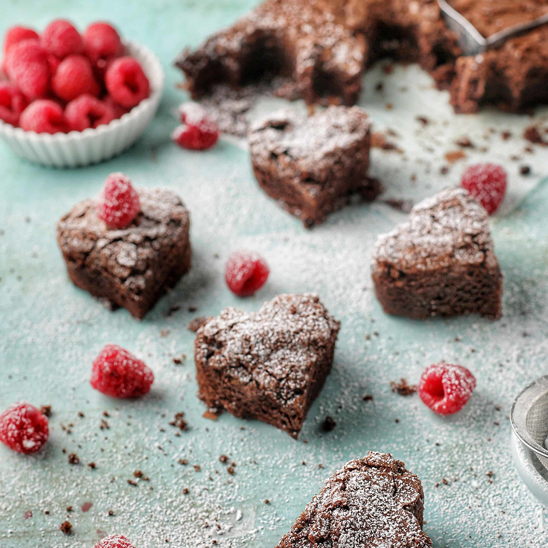 Forgot to order flowers? It’s not too late. Full recipes for our Chocolate Brownie Valentine’s Hearts here --&gt; linkin.bio/odlums_ireland