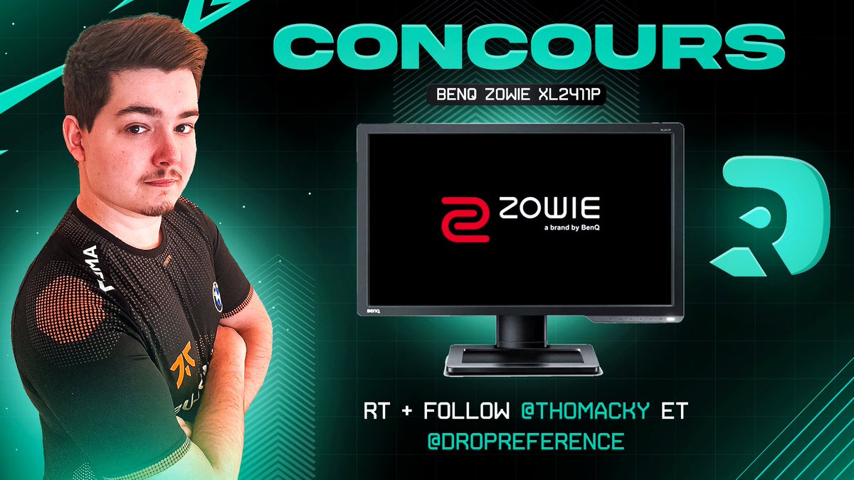Thomacky's tweet photo. 🎁GIVEAWAY DE G4M3R🎁

On vous régale avec un écran BenQ ZOWIE XL2411P

Pour tenter de le remporter :
- RT ce Tweet
- Follow @Thomacky et @DropReference

TAS le 25 Février !🚨 https://t.co/VItMMCmV6S