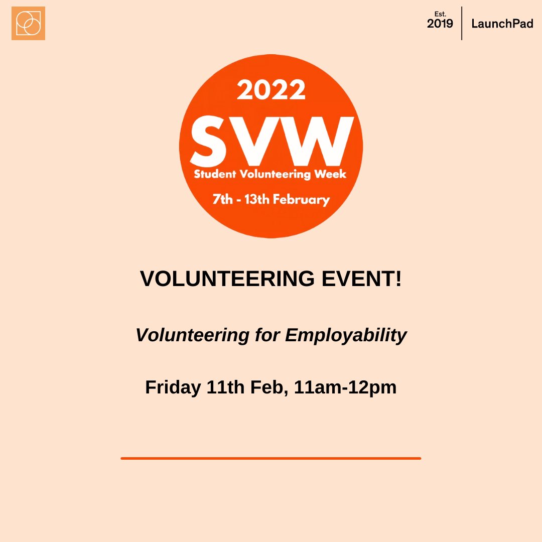 Have you considered how volunteering can be an amazing way to help you build skills and confidence when looking towards graduate employment? 

If so, join us for this short event 👉eu.bbcollab.com/collab/ui/sess…

#StudentVolunteeringWeek