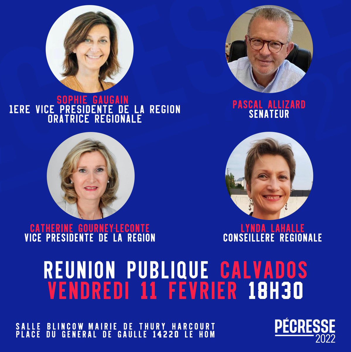 LesReps14's tweet photo. Retrouvons-nous demain soir, pour une réunion publique de soutien à Valérie Pécresse avec @SophieGaugain, 1ere Vice-Presidente de la Region et Oratrice Régionale, @AllizardPascal, Senateur, @CGourneyLeconte, Vice-Presidente de la Region et @LyndaLahalle, conseillère régionale ! https://t.co/Gt8s7EJc4P
