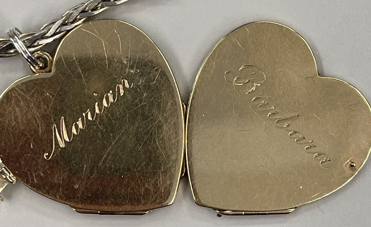 TheBarbaraCook's tweet photo. In honor of The Music Man’s opening night, a couple of photos of the locket Meredith Willson gave to Barbara Cook on opening night in 1957. https://t.co/OD0SHyXKMT