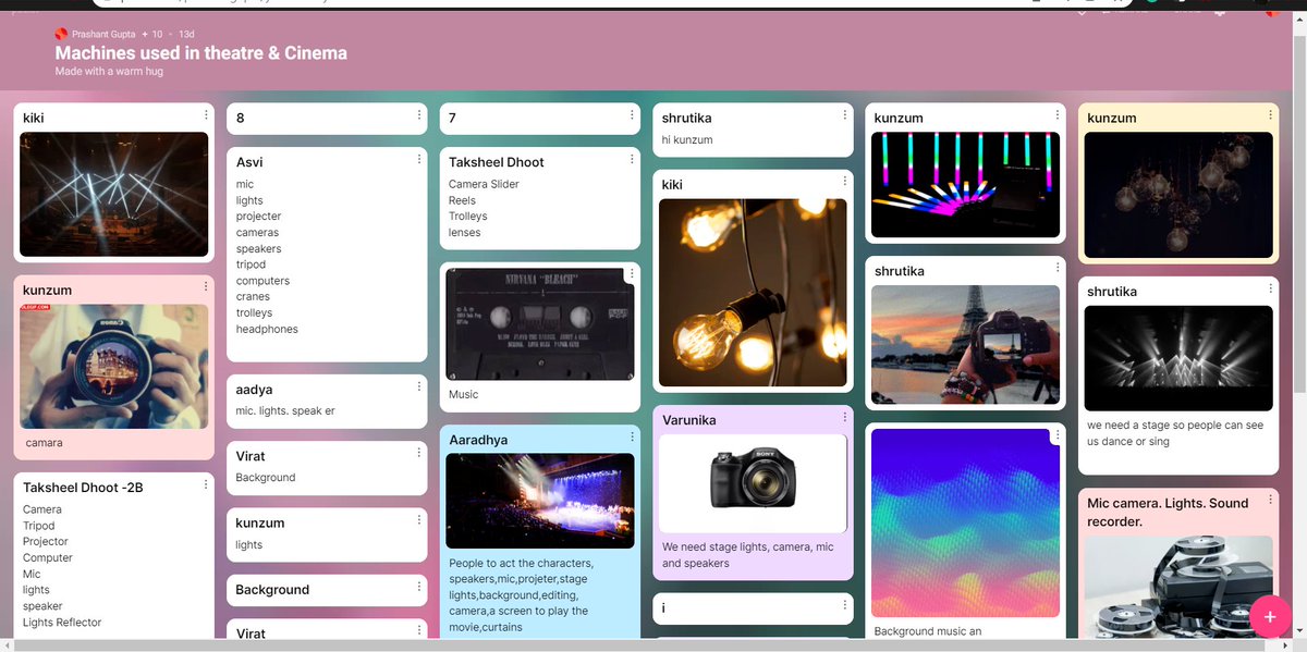 prashant5_gupta's tweet photo. As a prior knowledge check, Form II ss were asked about the machines being used in theatre and cinema. They shared their understanding of the machines on Padlet. @RubyAggarwal16 @niharikamat @KetakiKTweets @AneeshaSahni @Prometheus_Edu @padlet https://t.co/G3RLgFMv5a