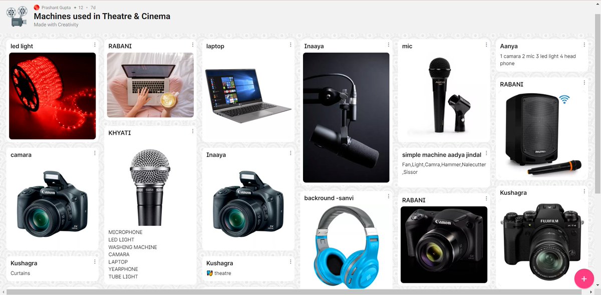 prashant5_gupta's tweet photo. As a prior knowledge check, Form II ss were asked about the machines being used in theatre and cinema. They shared their understanding of the machines on Padlet. @RubyAggarwal16 @niharikamat @KetakiKTweets @AneeshaSahni @Prometheus_Edu @padlet https://t.co/G3RLgFMv5a