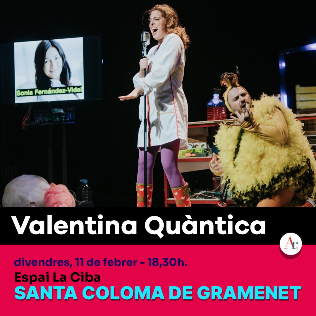 Demà a la tarda #ValentinaQuàntica serà a <a href="/la_ciba/">La CIBA</a> de Santa Coloma de Gramenet per donar més visibilitat a les científiques

#DonesiCiència #ciaAnnaRoca 
<a href="/ttp_cat/">TTP</a> 
<a href="/nuriaparlon/">Parlon #apeudecarrer #interioriseguretatpública</a> 
<a href="/EscenaFamiliar/">EscenaFamiliar</a> 
<a href="/RaulMartnez/">Raul Martínez Lima</a> 
<a href="/annaroca12/">Rocaanna</a>