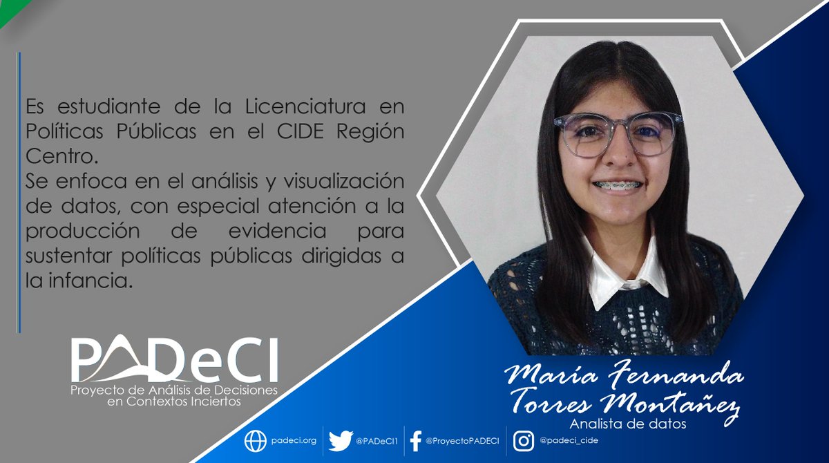 🔴Equipo PADeCI | María Fernanda Torres Montañez
(<a href="/Fera_TorresM/">Fernanda Torres</a>) 
#CienciaDeDatos #CienciasDeLaDecisión #educacion
