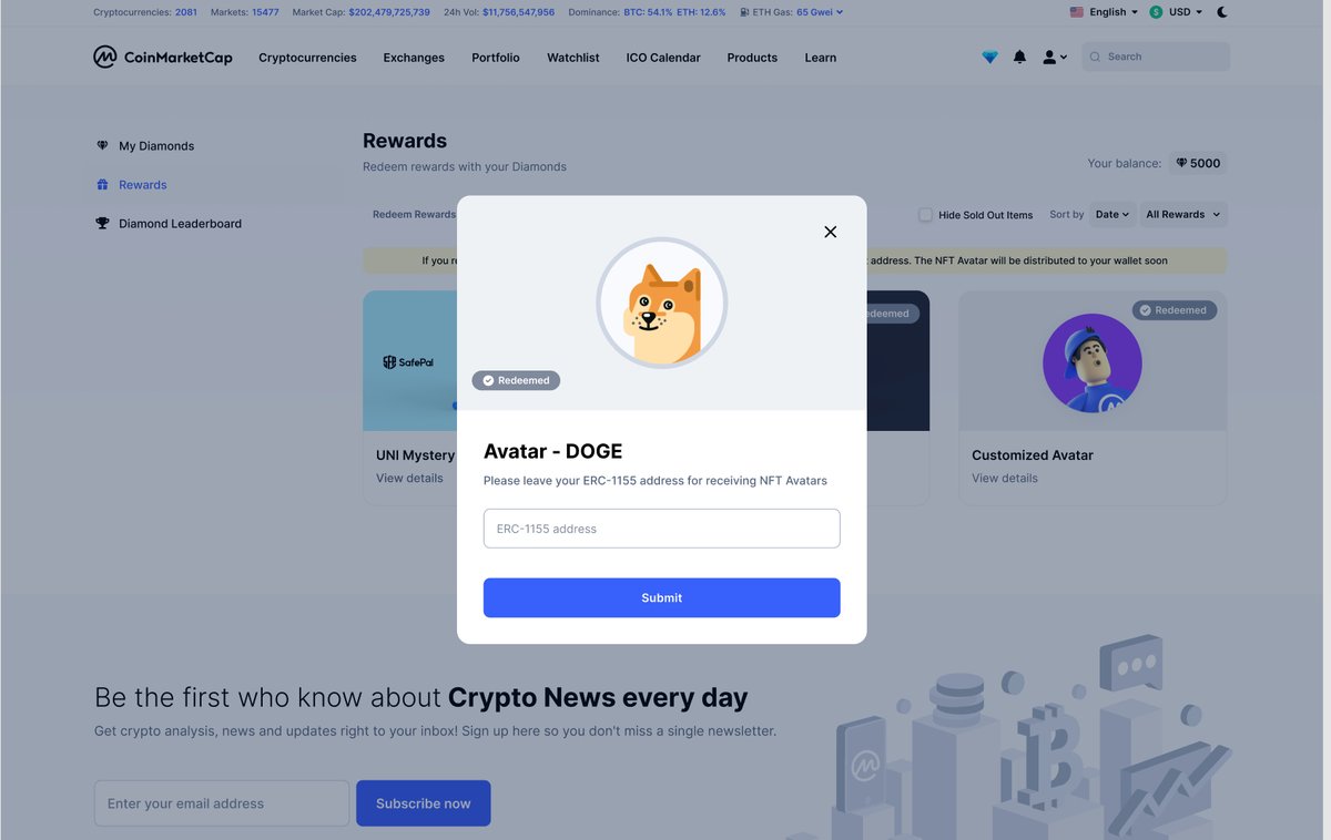 CoinMarketCap's tweet photo. (1/4)

CoinMarketCap Avatars Become NFTs, Just For You 😃

For the first time ever, #CoinMarketCap users will now be able to turn their Diamond rewards avatars into exclusive #NFTs.

Here’s how you can use them 😏

// THREAD //
https://t.co/HTh9opGb4P https://t.co/VlaEvQ0gCJ