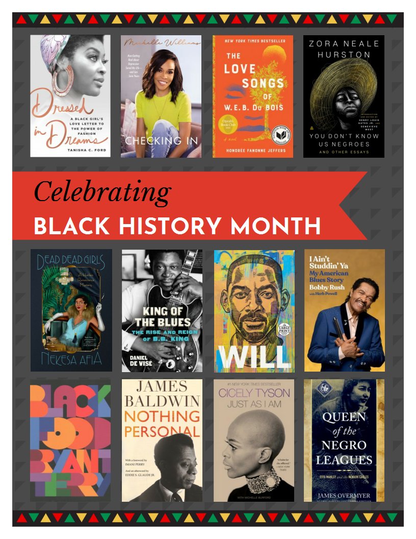 Celebrate Black History Month by reading and educating yourself. If you are interested in any of the books listed, please click on the link below. For more info, please contact 336.753.6030. libraryaware.com/2GFS38
