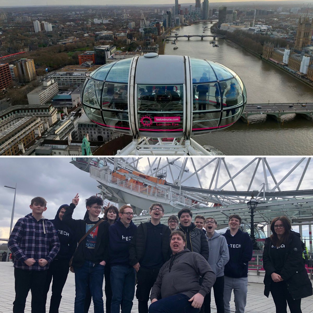 LCC14AA's tweet photo. Our PTECH cohort have arrived in London for their two day trip and are currently at London Eye! 👀👏🏻 #ptech #ptechnetwork #ibm @IBMUKI @IBMorg @PTECHEngland https://t.co/KFzyFqyrts