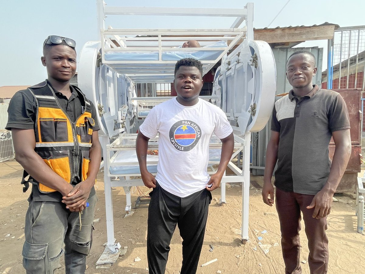 wode_maya's tweet photo. Finally found the two young innovative Ghanaians who designed &amp; manufactured an automated rotary bed for babies aiming to solve lack of beds for new born babies in our hospitals.. https://t.co/sV4rTvO0P4