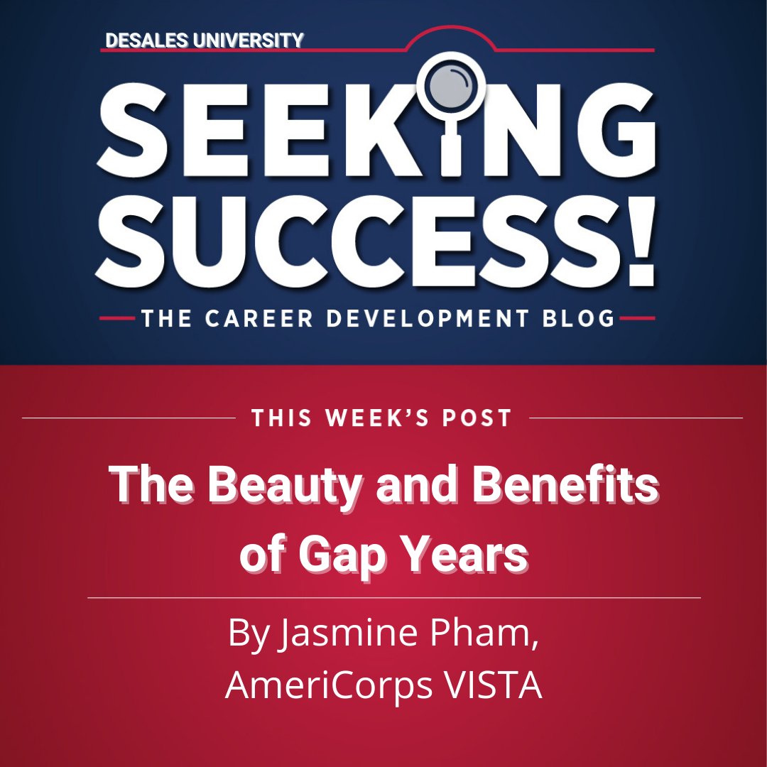 DSUCareer's tweet photo. Learn more about the Beauty and Benefits of Gap Years form our AmeriCorps VISTA, Jasmine Pham!

Find the full post below:
https://t.co/1ZMd6BhKGY https://t.co/sI3EVQ7bYd