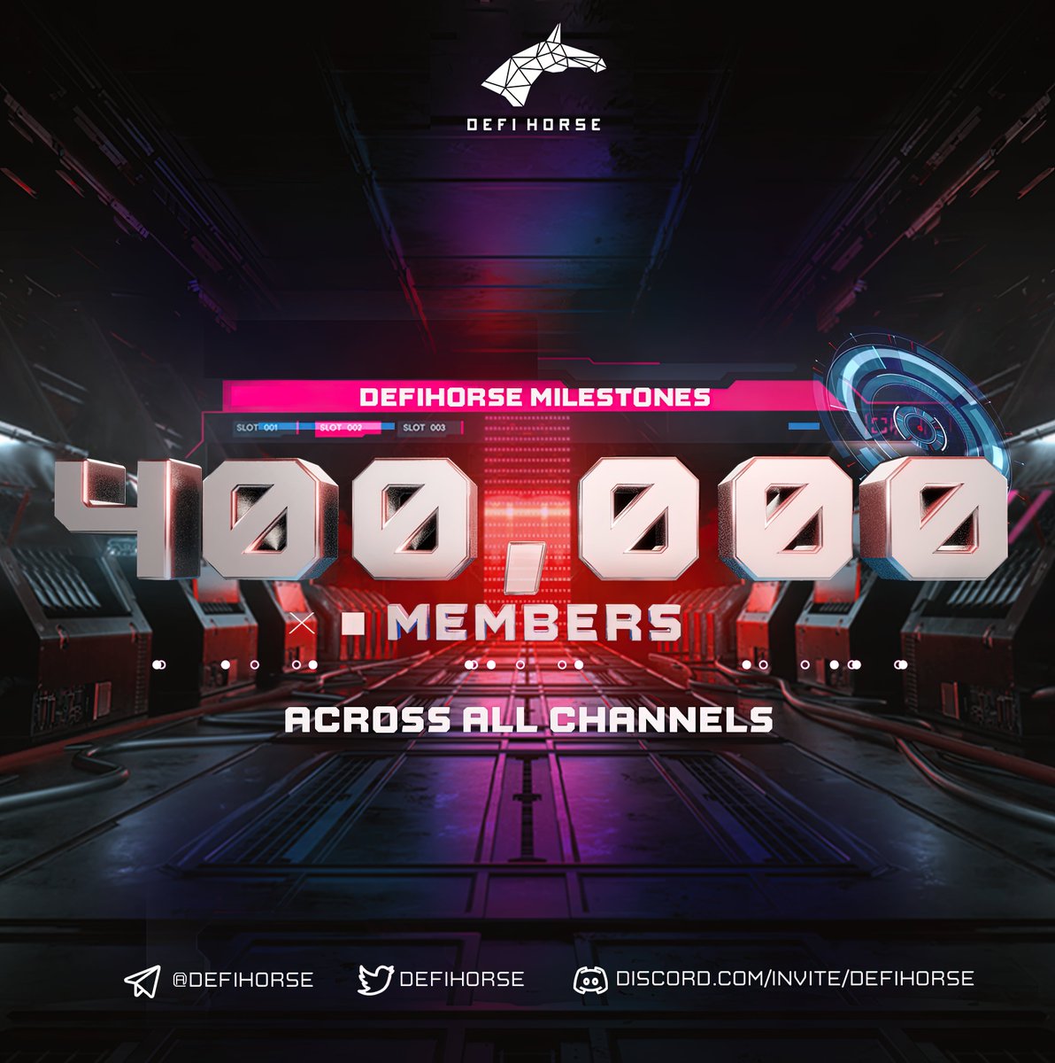DeFi_Horse's tweet photo. 💥Over 10,000,000 racers have joined DeFiHorse’s incredible events.
💥100,000 members on Telegram Global Community
💥90,000 members on Telegram DeFiHorse News
💥84,400 Twitter followers
💥58,500 Facebook followers
💥30,300 Discord members

More details: https://t.co/J1pyGLIwTw https://t.co/SadkTWUQ2B
