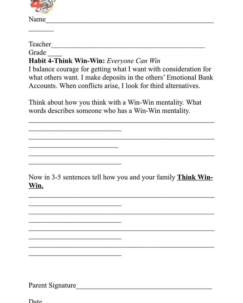 NCESbearcubs's tweet photo. Have you completed this months Win-Win Habit Hw yet? There is still time! See the attached images. Remember to turn it into the Habit Hw basket in the main hallway. @Osceolaschools @theLeaderInMe #ncesRocks #LearningALeading #7Habits #Habit4 https://t.co/VXa9ratLRi