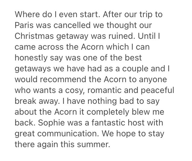 Feeling proud, happy & grateful after receiving our 500th Airbnb review. #airbnbsuperhost #bestplacestostay #cozycabin #selfcatering #Glamping #minibreak22 #hosting #lovelyguests #5starreview #airbnb @theacornhut