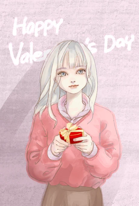 そろそろ年に一度のチョコ祭りの日じゃのぅ…(違う) #HappyValentinesDay #illustration #illustrationart #ValentinesDay2022 #イラスト #girl #イラスト好きな人とつながりたい #pink