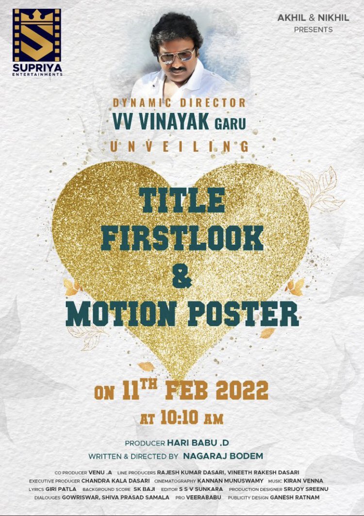 clapnumber's tweet image. Dynamic Director #VVVinayak Garu Unveiling the Motion Poster &amp;amp; Title First Look tomorrow At 10:10 AM
🌟ing :#ManojPuttur 
#Chandinibhagwanani