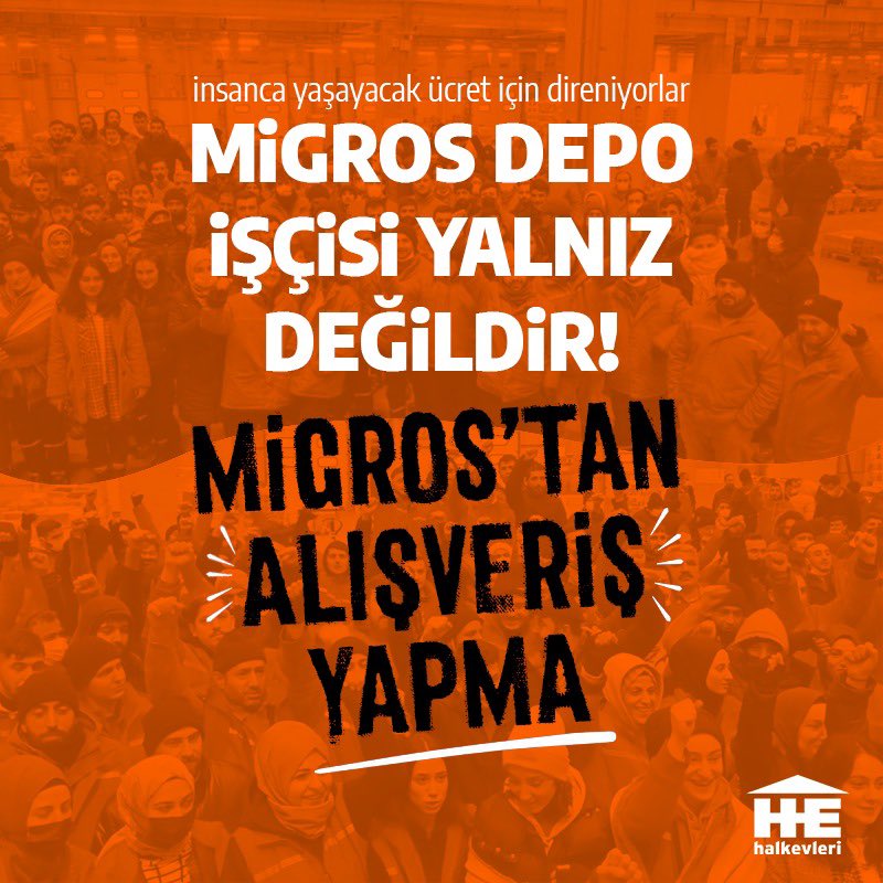 solcugazete's tweet photo. Hakları için direnen depo işçilerinin yanında ol, Migros’tan alışveriş yapma!

#MigrosaGitmiyorum https://t.co/EG2h5uKdz1