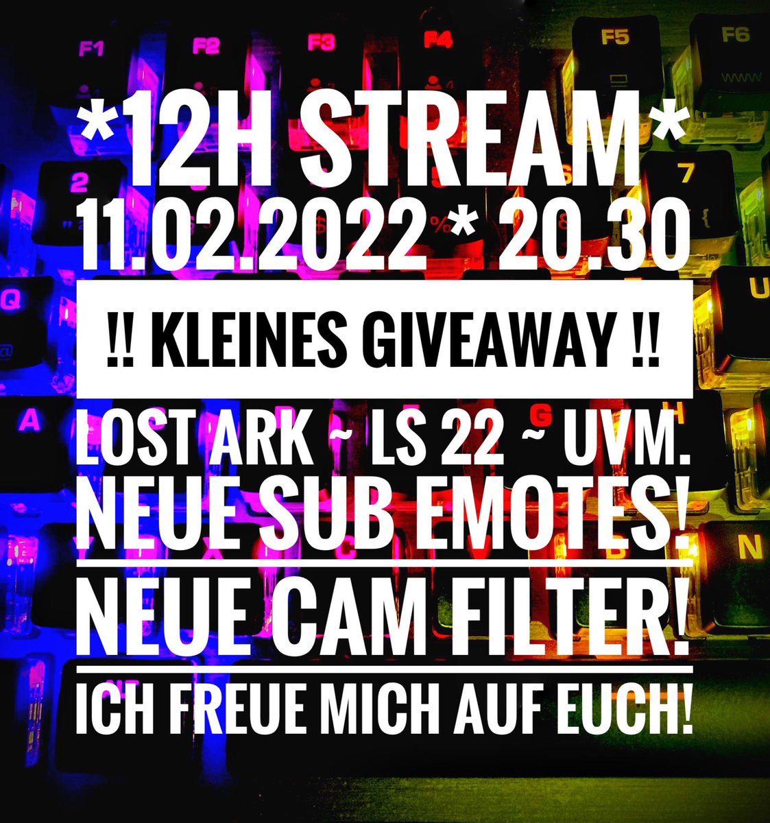 xUfOx4's tweet photo. Einschalten dabei sein Spaß haben!

https://t.co/imQLKVP7iC 

#twitch #TwitchDE #TwitchStreamers #deutschestreamer #streamer #Giveaway #pweet #TStreamerbot #GermanMediaRT #streamacademy #twitchstreamer #wegzumpartner https://t.co/zUuwGdHFZP