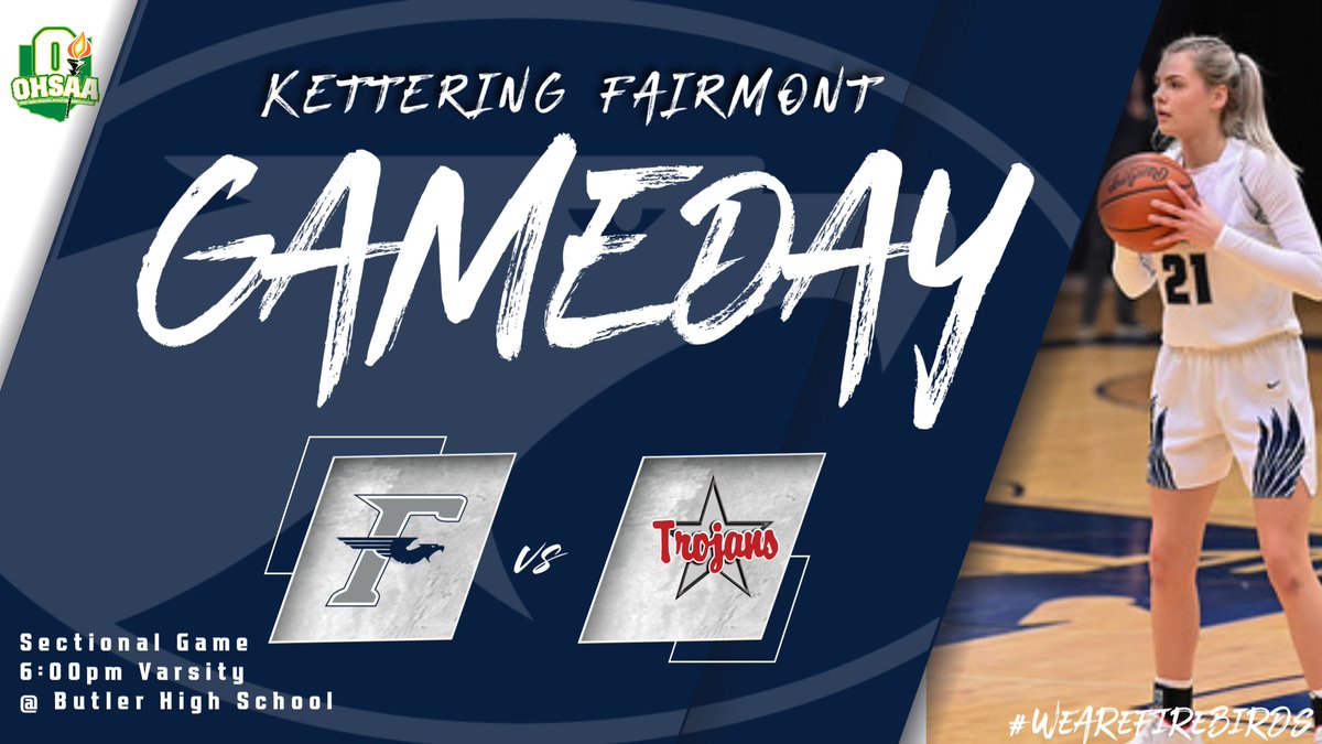 OHSAA Tournament 

🆚 Troy
⏰ 6:00pm
🏫 Butler High School

#WeAreFirebirds 
⛹️‍♀️🔥🐦