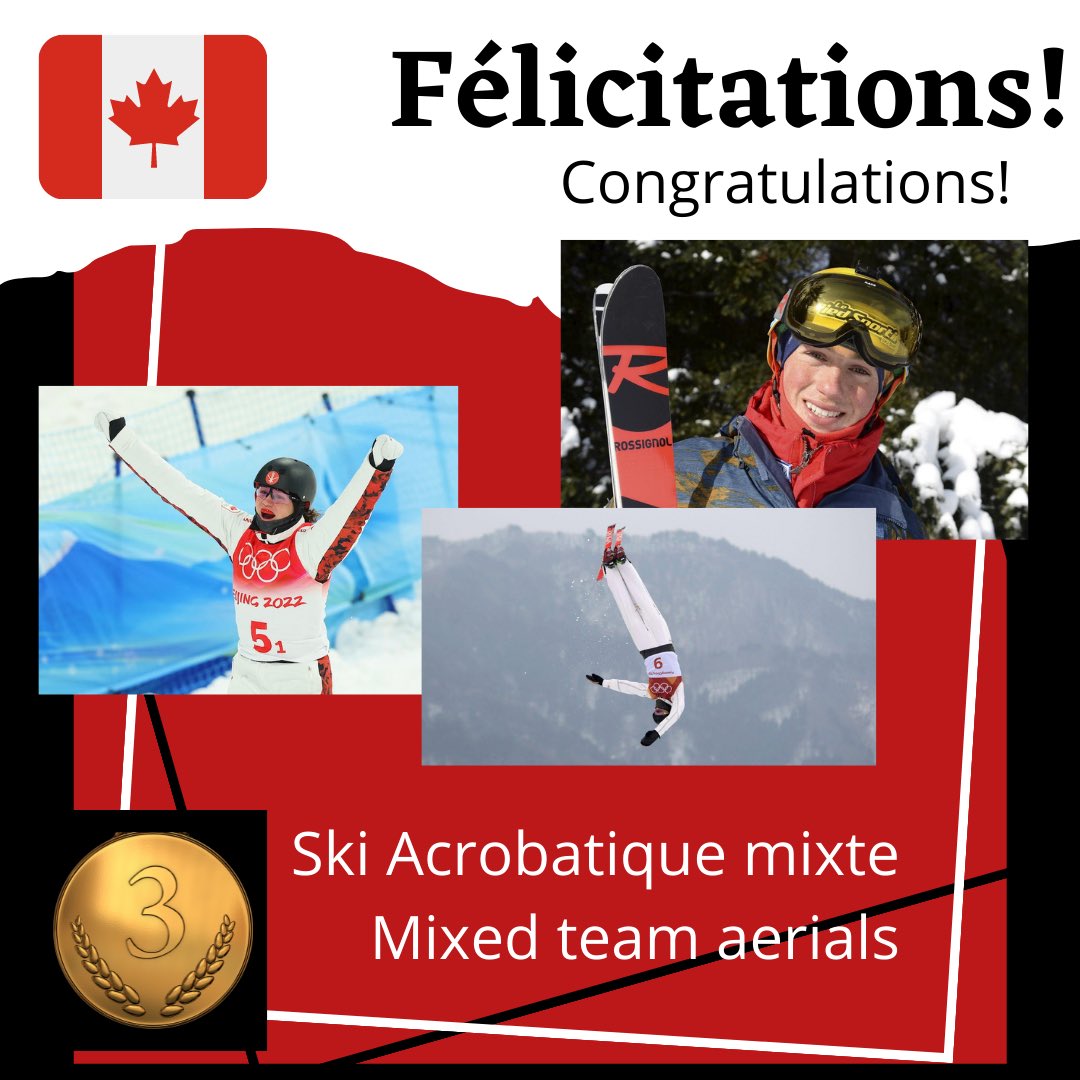 FrancoSol8's tweet photo. Une autre médaille de bronze pour le Canada! 🇨🇦 
Another bronze medal for Canada! 🇨🇦 

Lewis Irving (26), Québec, Québec 🇨🇦 
Miha Fontaine (18), Magog, Québec 🇨🇦 
Marion Thénault (21), Sherbrooke, Québec 🇨🇦 

#équipecanada
#teamcanada
#gocanadago 
#beijing2022 
#winterolympics https://t.co/RmKjqIVFO3