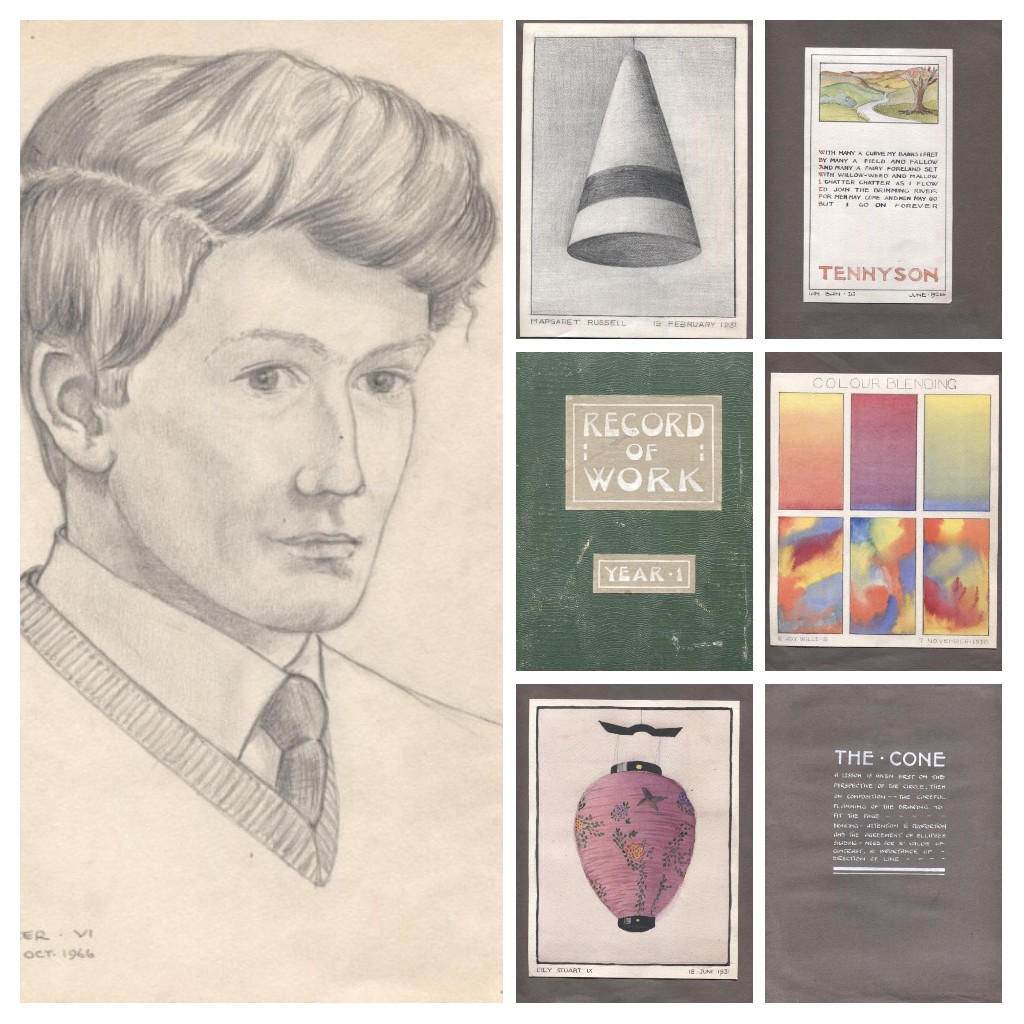 JordanhillSch's tweet photo. A wonderful piece of school history discovered in the Art Dept this week. A Record Of Work from the 1920s and 1930s and one portrait from 1966. https://t.co/2jv3AvdS1x