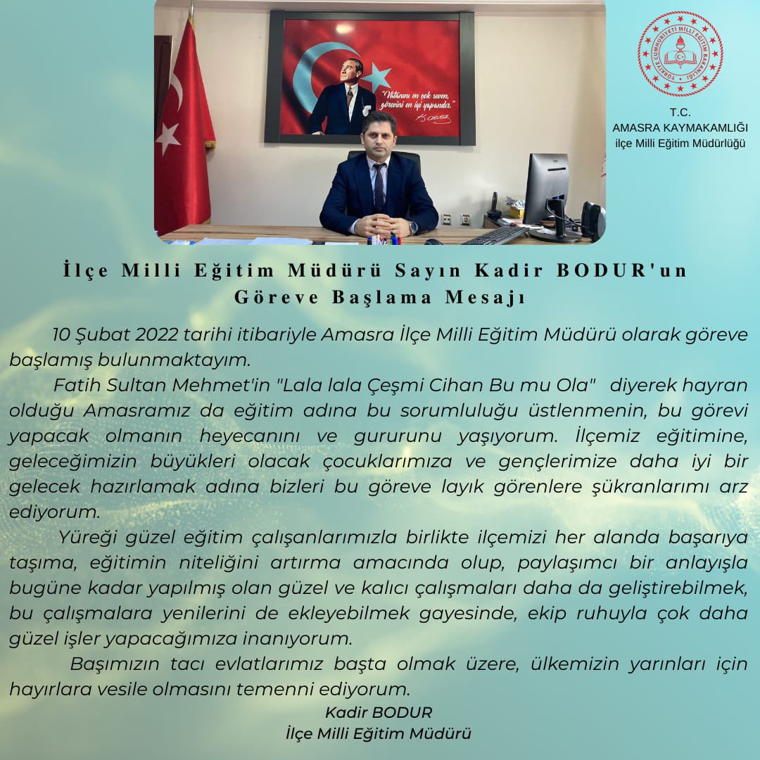Amasra İlçe Milli Eğitim Müdürlüğü tweet media