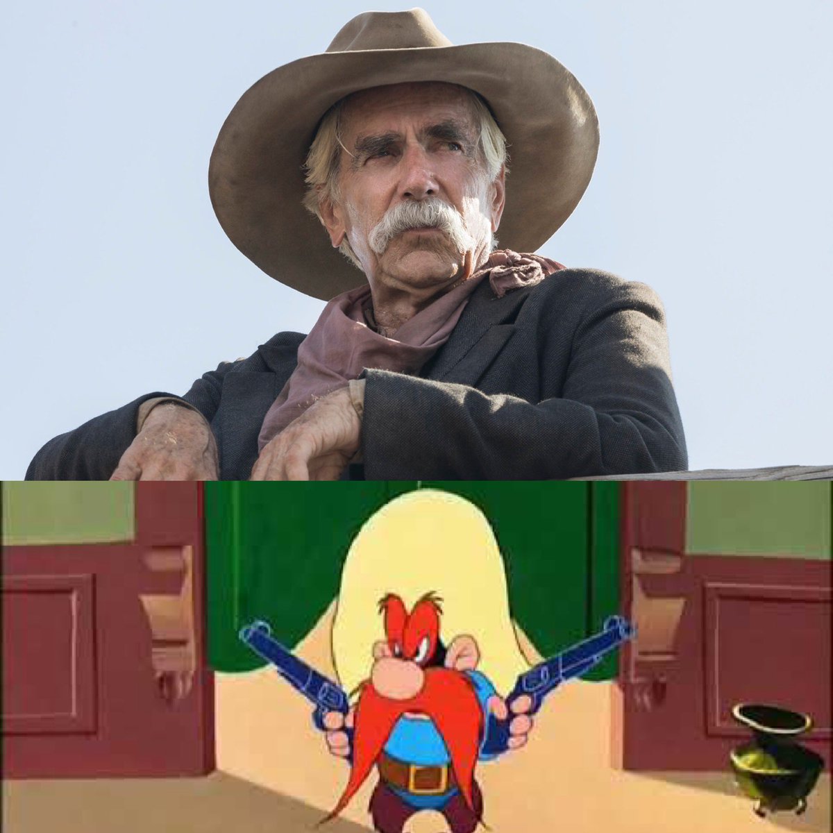 LittleIntruderX's tweet photo. Am I the only one who would like to see Sam Elliot cast as Yosemite Sam in a live action biopic?? #themoustache #theyrebothnamedsam https://t.co/AGKpkAptyH