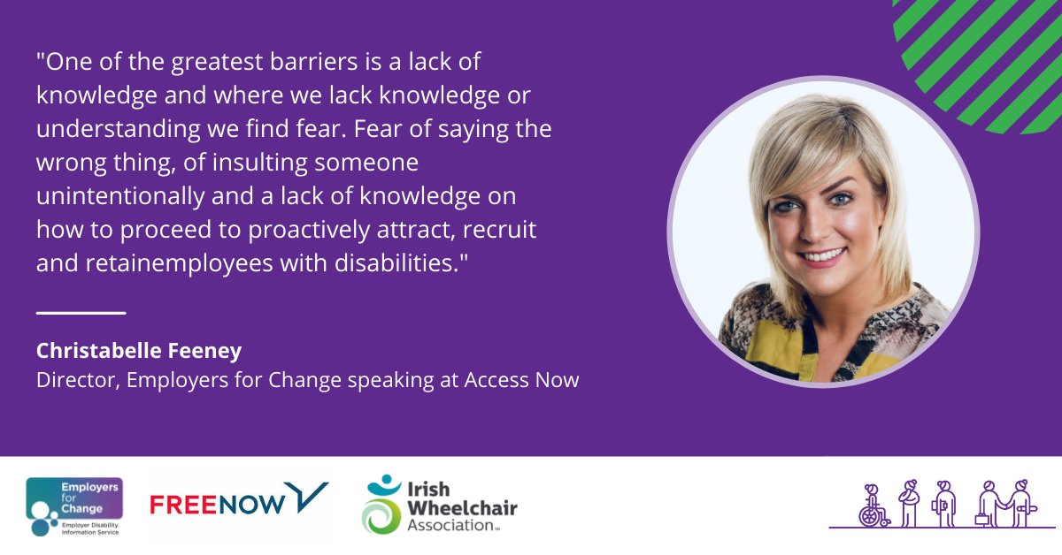 EmployforChange's tweet photo. Speaking now at the @FreeNow_IE #AccessForChange Mobility Conference, Director of @EmployforChange @ChristabelleFe4 discusses the barriers to employment faced by people with #disabilities in the recruitment process https://t.co/U3lCxkae88