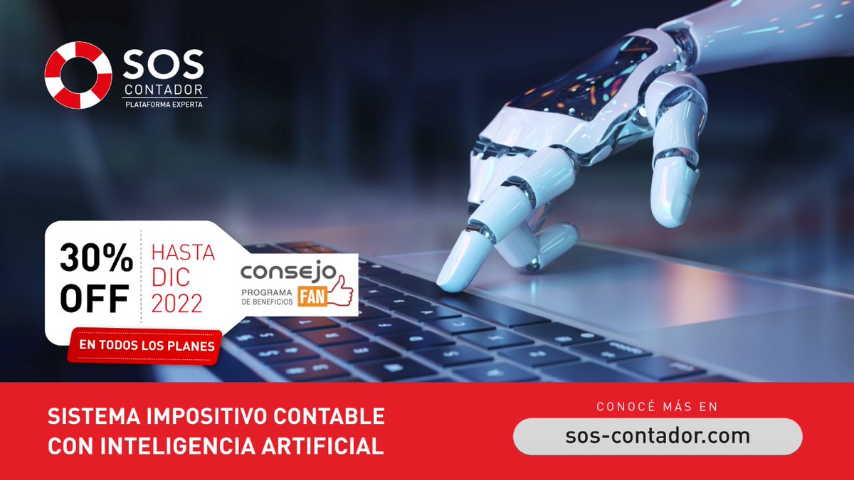 soscontador's tweet photo. Con #SOScontador los matriculados en el @ConsejoCABA tienen un DESCUENTO del 30% por 6 meses durante el 2022 para quienes se suscriban por primera vez!
Mirá toda la info acá:
https://t.co/BmV8oWcQIi
#contador #contadora #contadores #contable #softcontable #CPCEcaba https://t.co/sC2qdkVhmQ