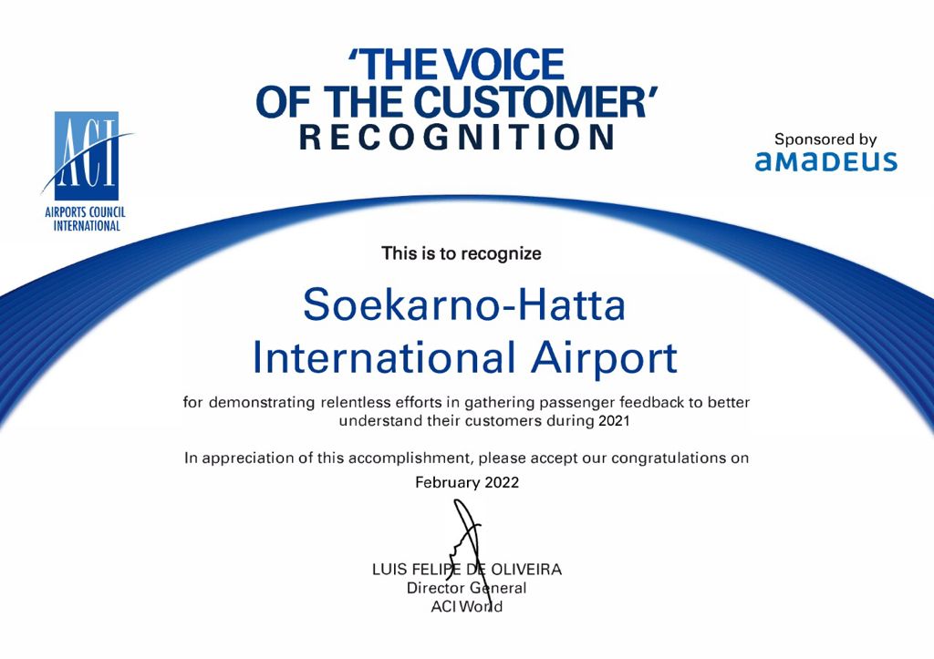 soettaairport's tweet image. #SobatCGK, kenyamanan para pengguna jasa bandara merupakan prioritas utama kami. Terima kasih atas dukungan dan juga kerjasamanya sehingga Bandara Internasional Soekarno-Hatta mendapatkan apresiasi The Voice of The Customer Recognition oleh @ACIWorld 

@AngkasaPura_2 
@contactap2