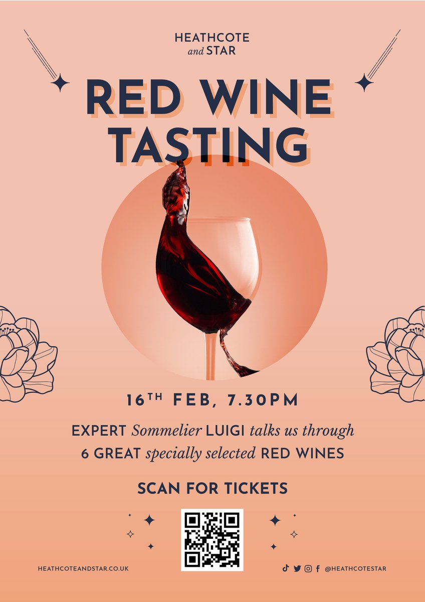 heathcotestar's tweet image. Where are the wine fans? Join us for our Red Wine Tasting on Wednesday. 6 Great wines to try &amp;amp; learn about. Grab tickets via our website. #redwine #Leyton #Leytonstone  #eastlondon