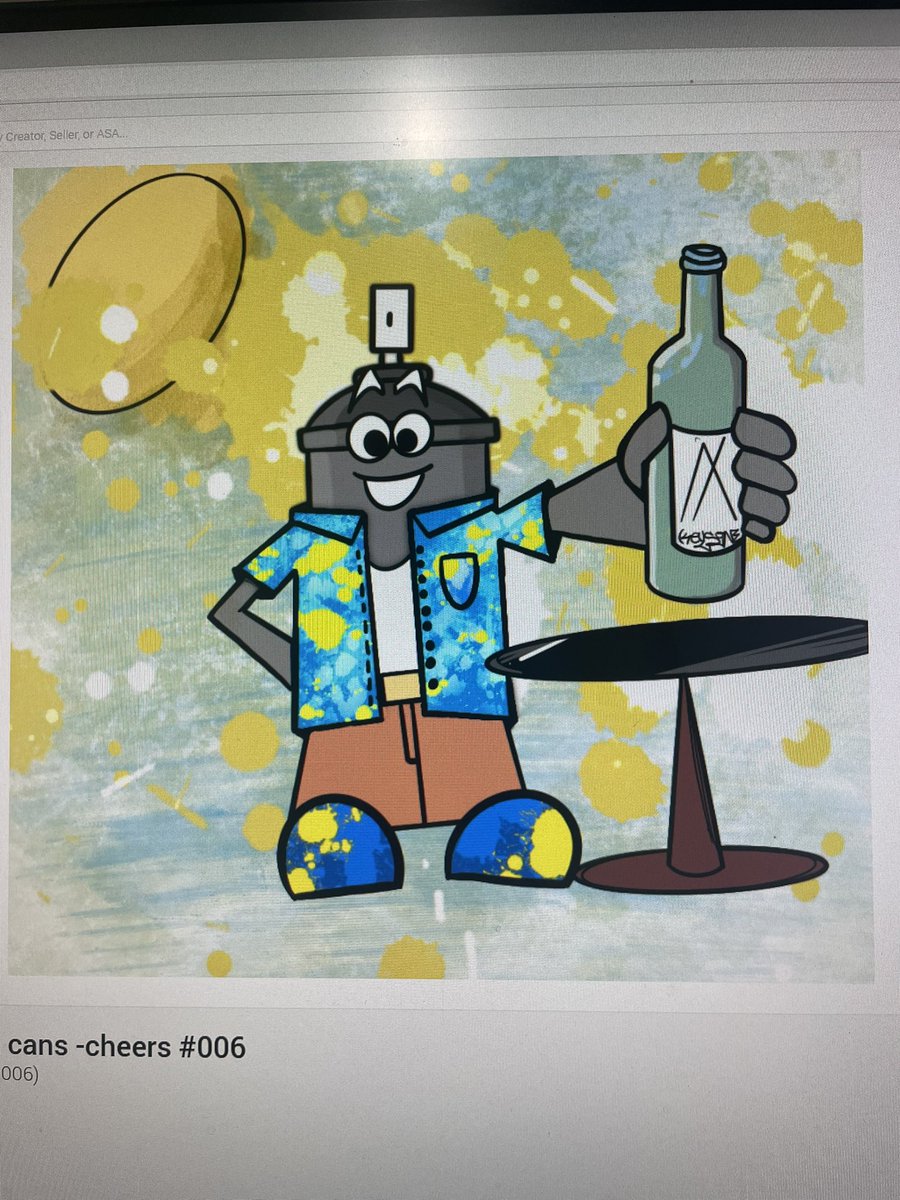 keys_est1988's tweet photo. @HurleyBirdFM congrats on getting a celebration can, brother cheers!! Hope you like the artwork. stay tune. #algofam #algobros #ntfs #graffers #ALGO https://t.co/J0QZ29Oazo