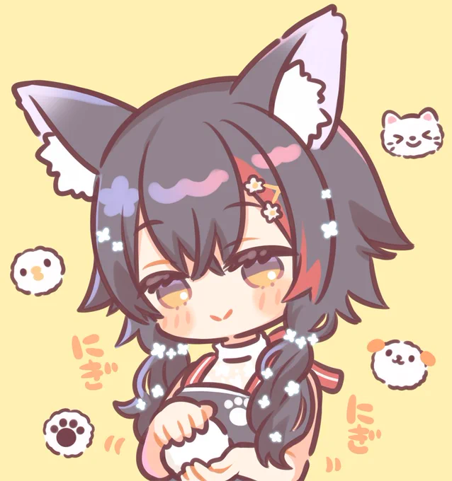 おにぎりミオちゃん🍙❣️ #みおーん絵 