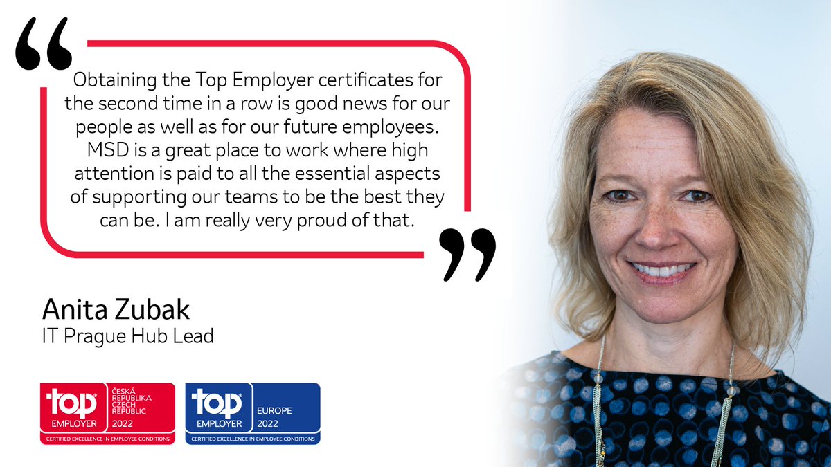 dlted_03's tweet photo. We went back to back with Top Employer's certifications and our IT Prague Hub Lead, Anita Zubak, could not be any happier. #TopEmployer https://t.co/vf0YmNeHwg