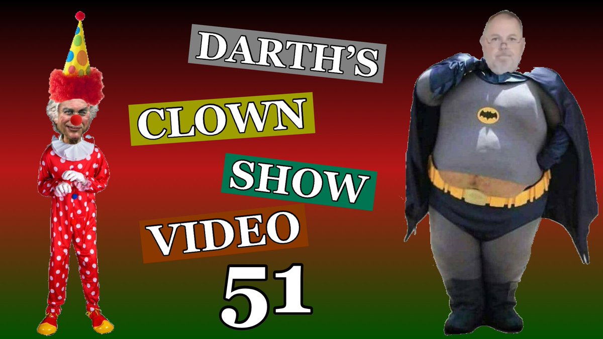 MilnerMerchant's tweet photo. Darth’s clown show video 51. Darth Dawkins vs. Mr Batman. Clash of the great internet brains. #darthdawkins #darthdebates #mrbatman
https://t.co/uJvxyH5Z5N https://t.co/OOaJPgC3Y5